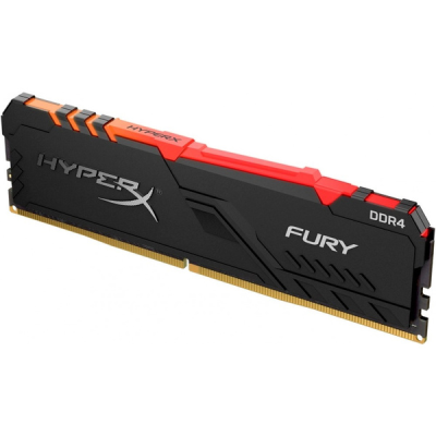 Оперативная память DDR4 8Gb Kingston HyperX Fury Black RGB HX436C17FB3A/8 PC4-28800 3600MHz