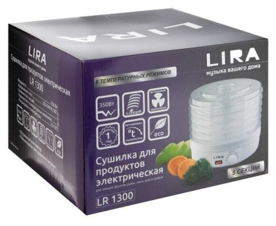 Сушилка для овощей и фруктов Lira LR 1300