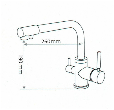 Смеситель для кухни Emar ЕСB-3003N.7 Антрацит