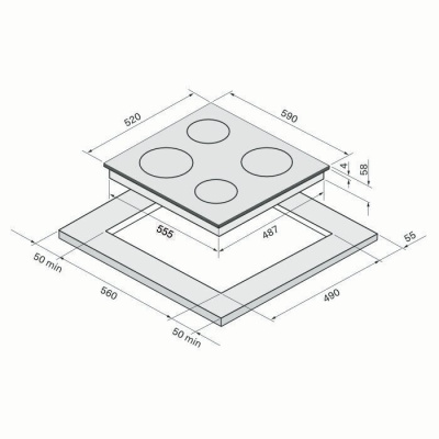 Индукционная варочная поверхность Krona VENTO 60 IV B