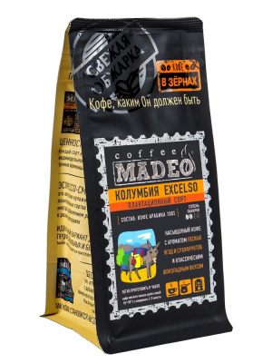 Кофе в зернах Madeo Колумбия Exelso 500 гр
