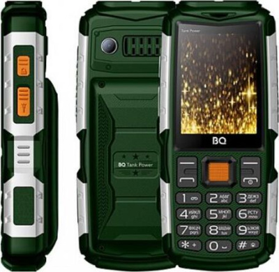Мобильный телефон BQ 2430 Tank Power Green+Silver