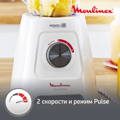 Блендер стационарный Moulinex LM42Q110 белый