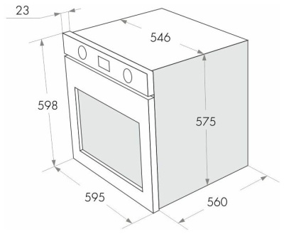Газовый духовой шкаф Maunfeld MGOG.673B