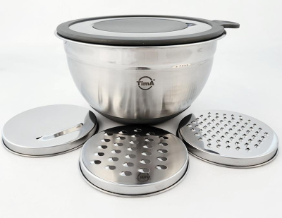 Миска TimA с терками и крышкой 16 см 1,6 л MKT-16