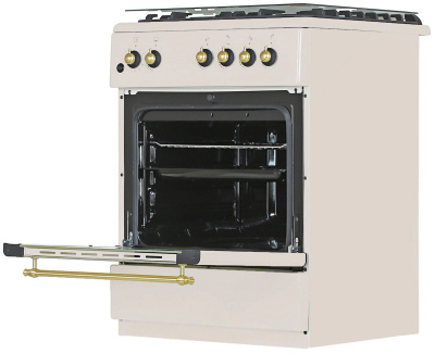 Плита газовая De Luxe 606040.24г 006 (кр) чуг реш беж