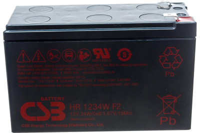 Батарея CSB HR 1234W (12V, 9Ah) клеммы F2