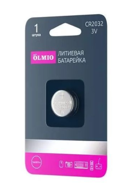 Батарейка Olmio CR2032/1BL Lithium