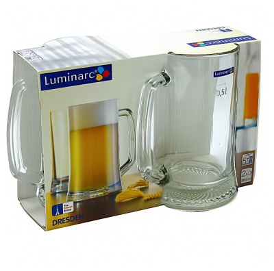 Набор кружек для пива Luminarc Drezden 500 мл 2 пр. H5116