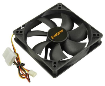 Кулер для корпуса Exegate EX12025S3PM Black 120mm 3pin+molex Кулер для корпуса Exegate EX12025S3PM Black 120mm 3pin+molex