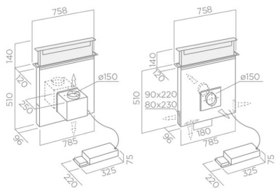 Вытяжка Elica PANDORA BL/F/90