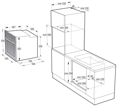 Электрический духовой шкаф Gorenje BSA6737ORAW