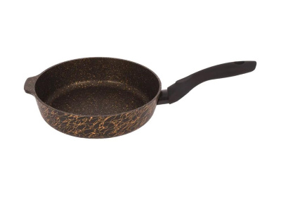 Сковорода Kukmara Грация Черный/золото 24 см с ручкой сгчз240а