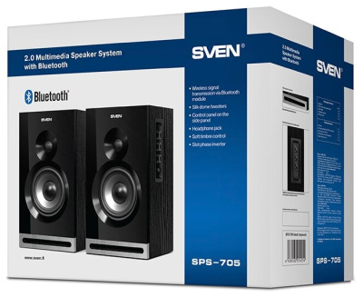 Компьютерная акустика 2.0 SVEN SPS-705 Black