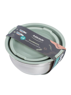 Набор мисок с крышкой Attribute Scandinavia 2 шт. 1,5/2,4 л ASK048