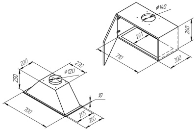 Вытяжка Kuppersberg INLINEA 70 BX