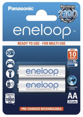 Аккумулятор Panasonic Eneloop AA1900 mAh/1BL-2шт