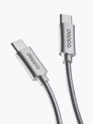 USB кабель Deppa Metal USB Type-C - USB-С (1.2м) 72391