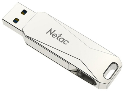 USB накопитель 64Gb USB3.0 Netac U782C Dual Type-C+USB Silver