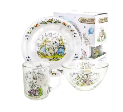 Набор посуды детский ND Play Кроль-Вилль Любовь в сердце 305338