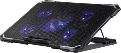 Теплоотводящая подставка Defender NS-518 17" Blue Led (USB) Black