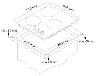 Газовая варочная поверхность Simfer H45V30M416