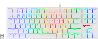 Клавиатура Redragon Anubis RGB Беспроводная Механическая (Wireless USB+BT) White
