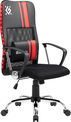 Игровое кресло Defender Optix RGB Led Black