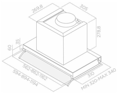 Вытяжка Elica BOXIN LX/BL MAT/A/60
