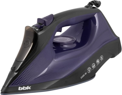 Утюг BBK ISE-2413 черный/фиолетовый