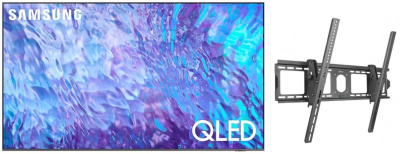 ЖК-телевизор, QLED Samsung QE98Q80CAU без подставки + кронштейн Onkron UT4 чёрный