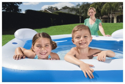 Бассейн надувной Bestway 54153 Family Fun (213х206х69см, 575л.)
