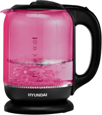 Чайник Hyundai HYK-G4808 малиновый/черный