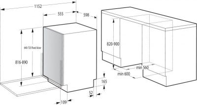 Посудомоечная машина встраиваемая Gorenje GV643D60