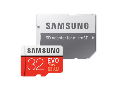 Карта памяти Samsung microSD Evo Plus 32Gb Cl10+ADP