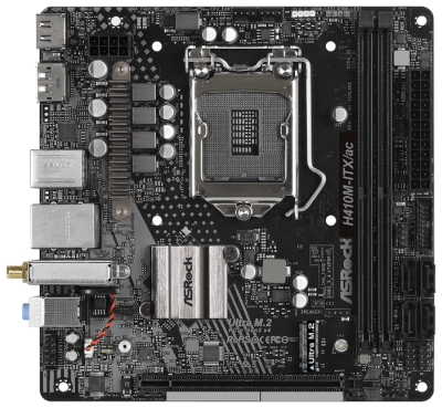 Материнская плата Asrock H410M-ITX/AC LGA1200 ITX Retail