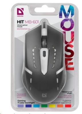 Мышь Defender Hit MB-601 RGB Led (USB) Black