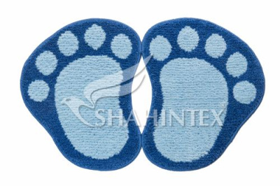 Коврик Shahintex Лапки Microfiber 50*80 Синий 56