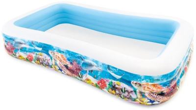 Бассейн надувной Intex 58485NP 305x183x56 см.Прямоугольный. Морская жизнь . (в коробке) Новинка