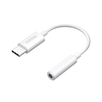 Переходник-адаптер Deppa Type-C (M) - 3.5 mm jack (F), белый