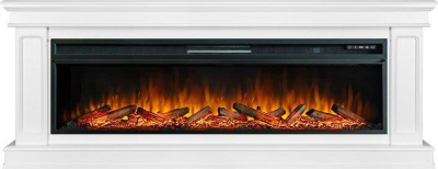 Каминокомплект: Портал Geneva белый с очагом Royal Flame Vision 60 LOG LED