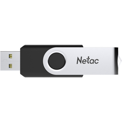 USB накопитель 128GB USB 3.2 Netac U505 чёрный/серебро