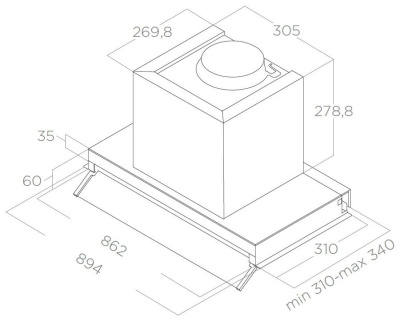 Вытяжка Elica BOXIN LX/BL MAT/A/90