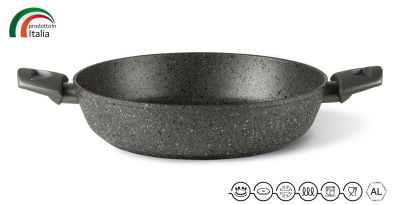 Сотейник с двумя ручками TVS Mineralia Induction 28см
