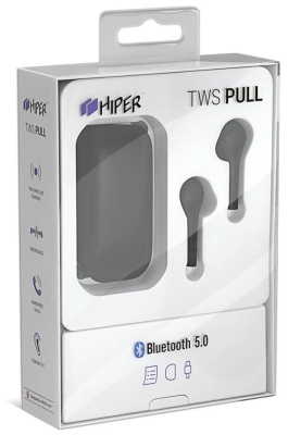 Беспроводные TWS-наушники Hiper TWS PULL Black Беспроводные TWS-наушники Hiper TWS PULL Black