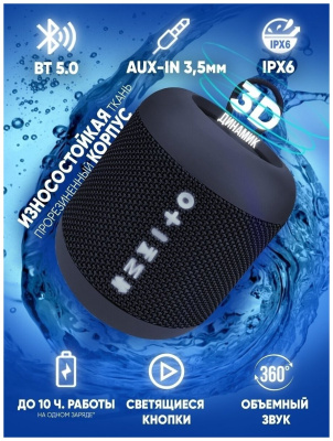 Портативная акустика SoundMAX SM-PS5011B(черный)