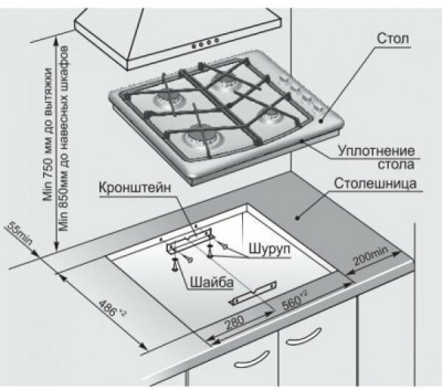 Газовая варочная поверхность GEFEST СГ СН 1211 Е