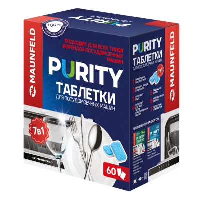 Таблетки для пмм Maunfeld Purity all in 1 MDT60PH (60 шт)