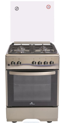 Плита газовая De Luxe 606040.24г 000 (кр) ч/р нержавейка