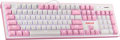 Клавиатура Redragon Hades White Led Механическая (USB) White+Pink